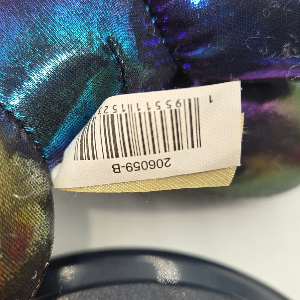 Balloon Dog Plush Iridescent Metallic Purple Green Skull Stuffed Animal 206059-B
